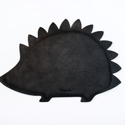 ハリネズミ　マウスパッド mousepad／本革／日本製【納期1～7日以内発送】 3枚目の画像