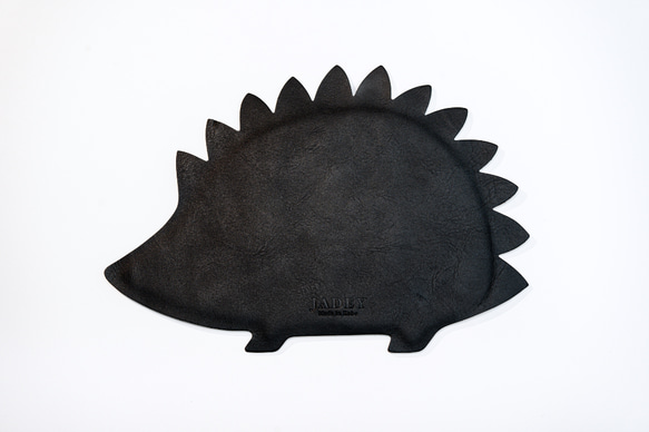 ハリネズミ　マウスパッド mousepad／本革／日本製【納期1～7日以内発送】 3枚目の画像