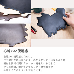ハリネズミ　マウスパッド mousepad／本革／日本製【納期1～7日以内発送】 6枚目の画像