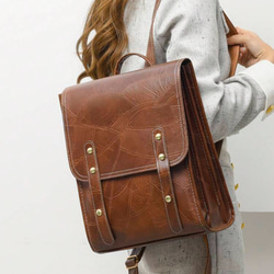 リュック 本革 通勤 収納ポケット レザー 3way ショルダー 通学 メンズ