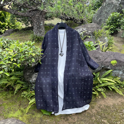 着物リメイク】絣のパッチワークブラウス/藍染/古布 ブラウス
