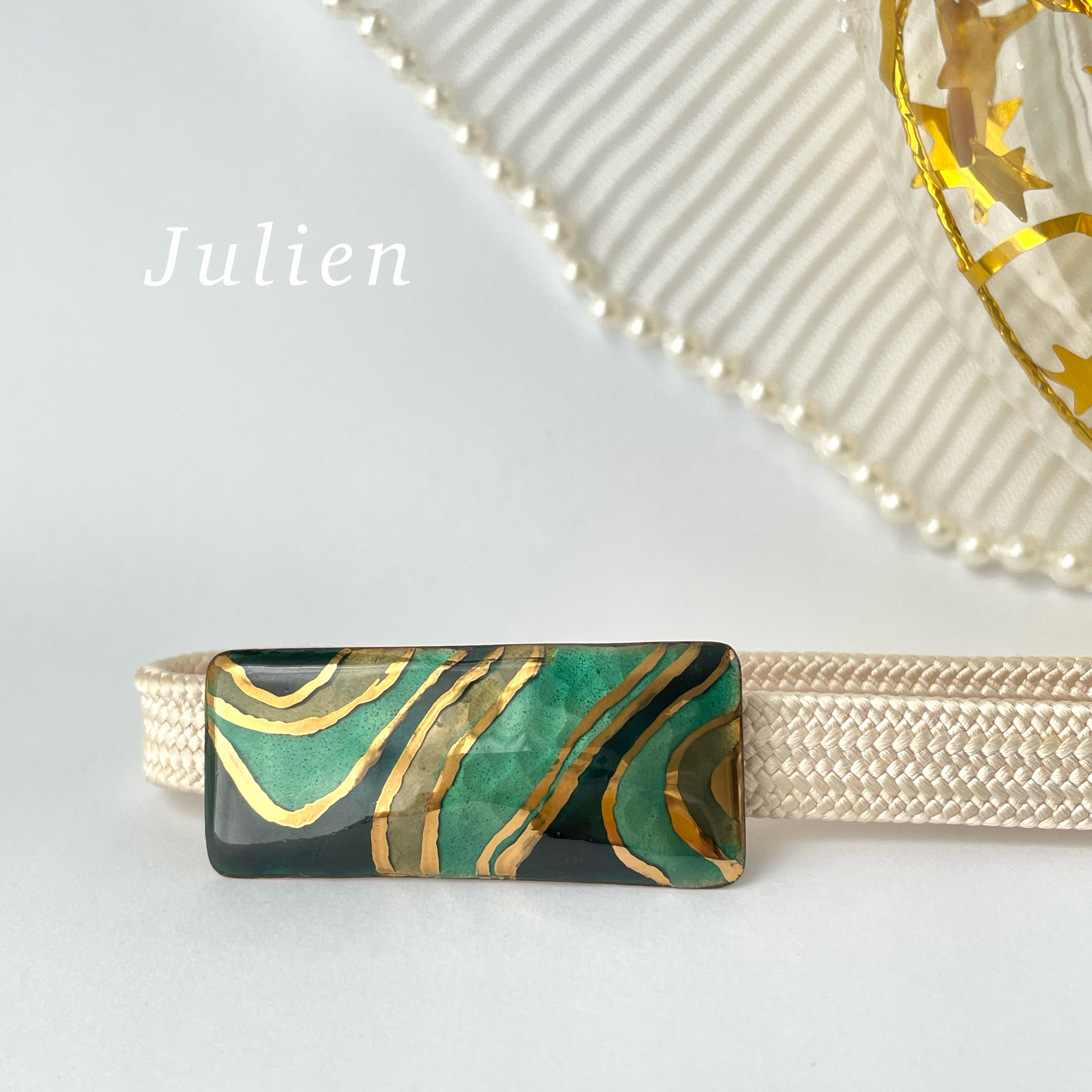 七宝焼き帯留め (829)