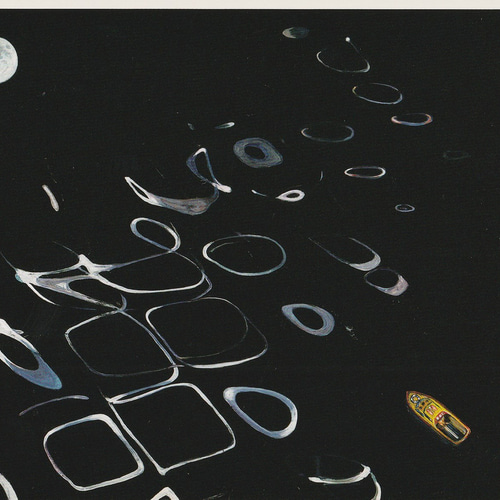 自作油絵 世界遺産白川郷 月光浴 油彩F4号 額装済み その他