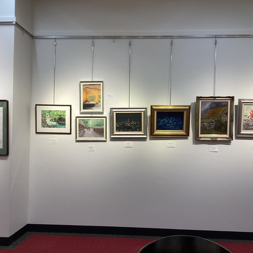 自作油絵 世界遺産白川郷 月光浴 油彩F4号 額装済み その他