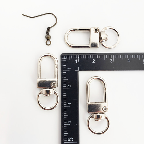 ナスカン 回転式 キーホルダー バッグチャーム スナップ フック パーツ