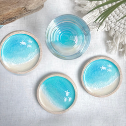 ハワイアン雑貨♡木製海のインテリアトレイ✨キャッシュトレイ