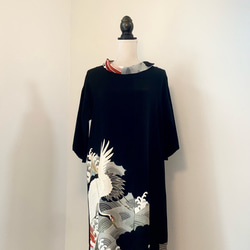 新作＊色留袖(作家物)の着物リメイク＊Aラインフォーマルワンピース