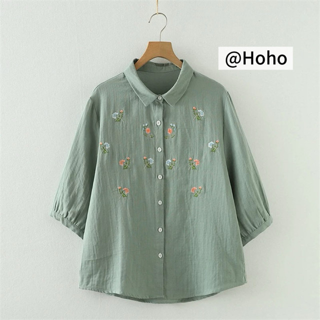 綿100％ ブラウス レディース シャツ 刺繍 4,382円