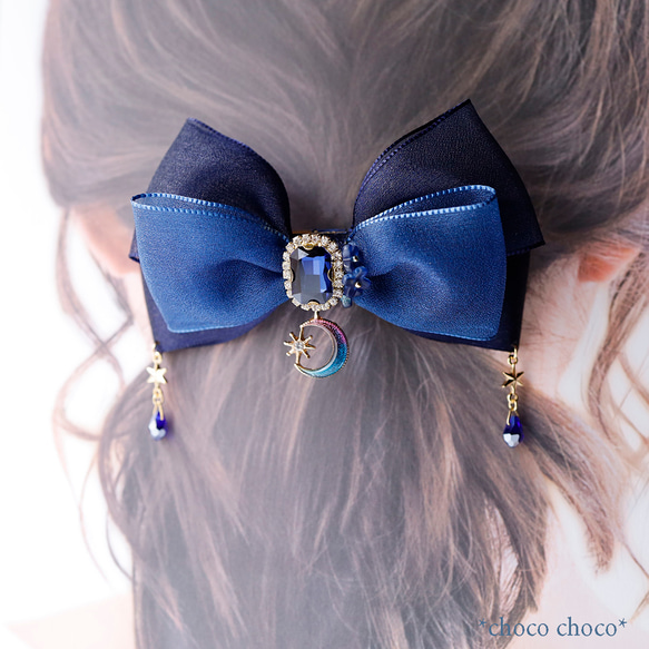 星夜絲帶髮夾 第3張的照片