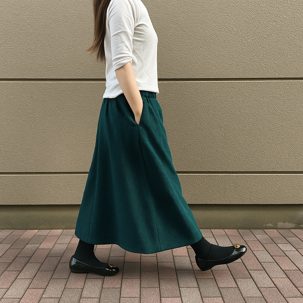 【2026再販】■10日内発送■マキシスカート好きが作った歩く度揺れる。フレア リネン ロングスカート ウエストゴム 春