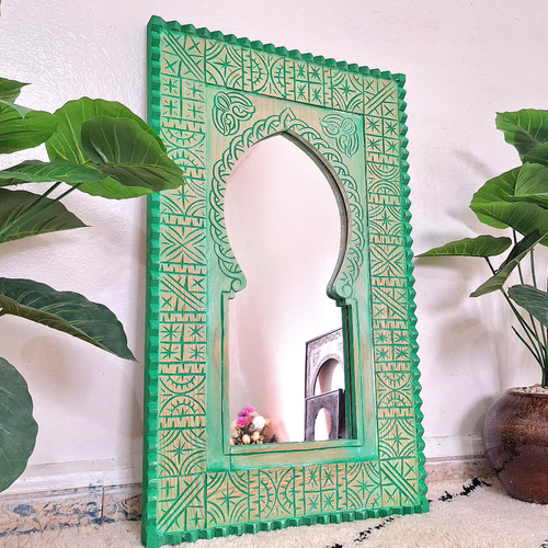 値下げしました！モロッコ　鏡　ミラー 楽天市場】モロッカンミラー 「真鍮 アーチS」 鏡 壁掛け ミラー