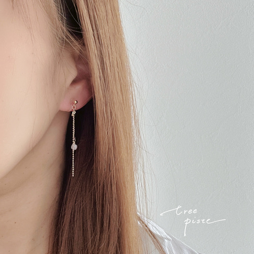 New】gemstone ピアス（フック・チェーン） treepiste®︎ 通販
