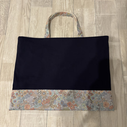 【♡wanwan♡様】リバティ　レッスンバッグ　お着替え袋　ワッペン付き 現品即発送☆リバティプリント アリスW ×さくらんぼワッペン