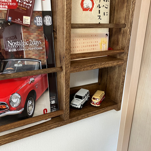 アンティーク ヴィンテージ風 壁掛け ブックシェルフ・本棚・マガジン