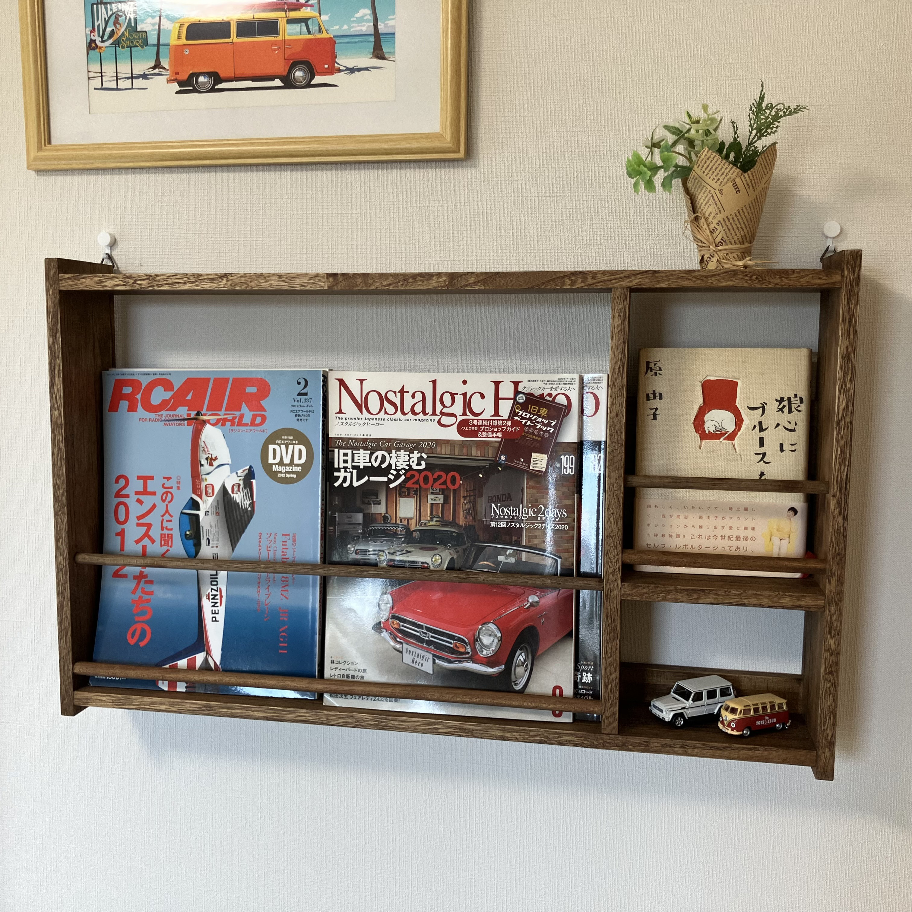 GMEK179○ハンドメイド シャビーシック マガジンラック 本棚 ハンドペイン ラック4段 マガジンラック キャビネット ラック シェルフ 収納