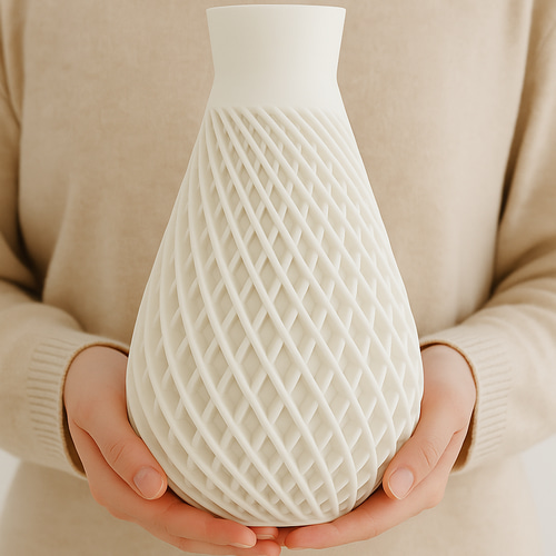 Influx Vase｜流線デザインが美しい3Dプリント製モダン花瓶 一輪挿し