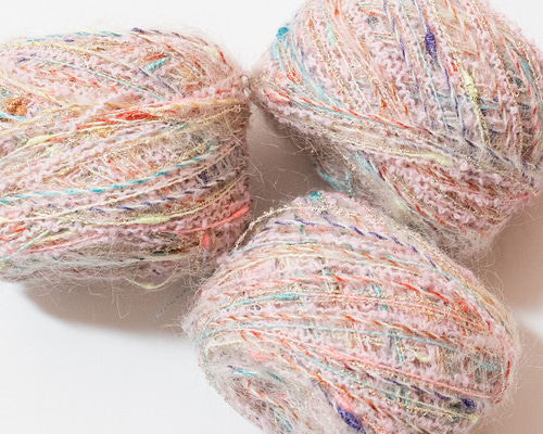 引き揃え糸☆確認用です 引き揃え糸でアイアムオリーブ2023年1月号「パッチワーク風の模様編み