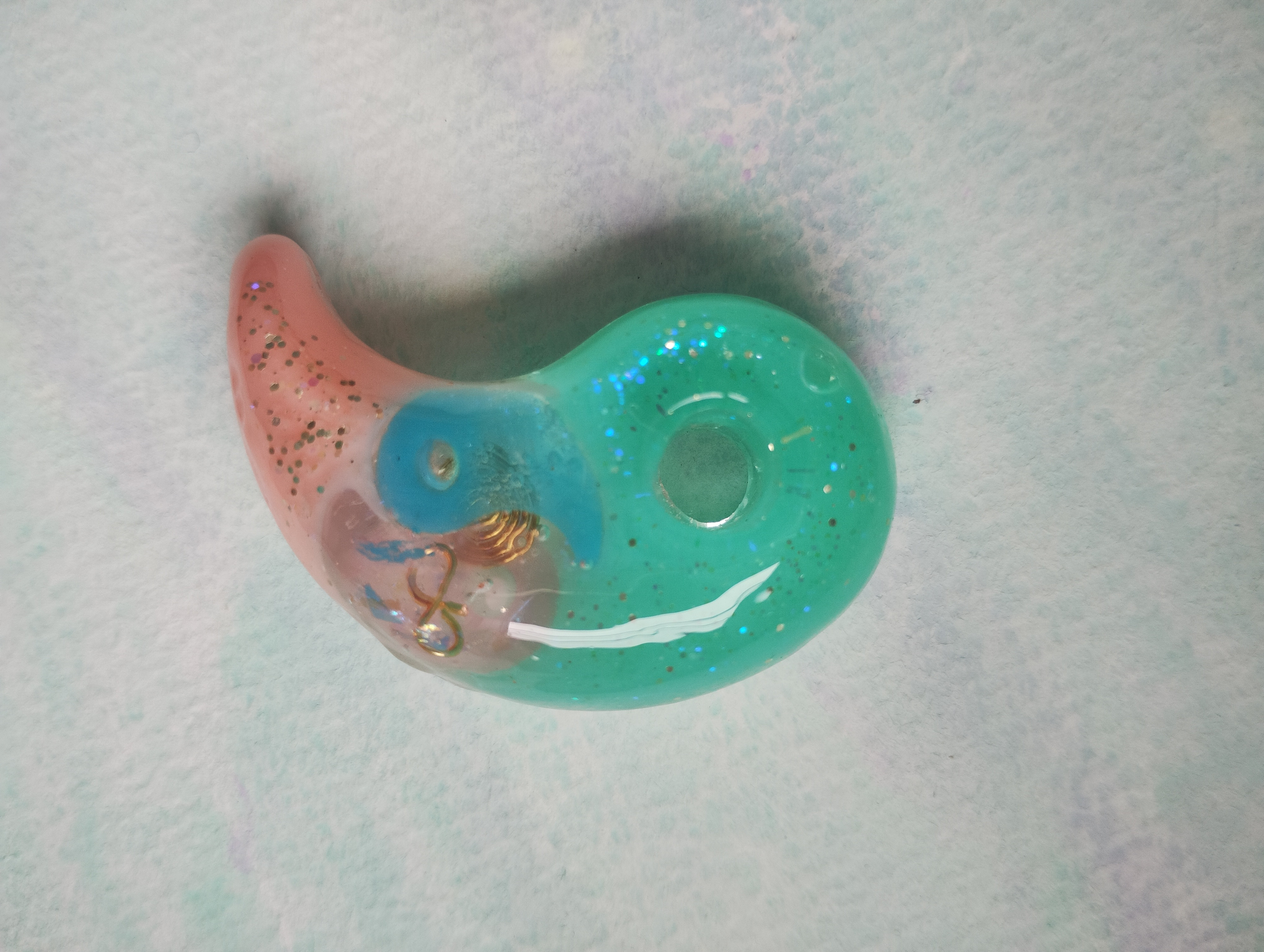 トリプル　勾玉　陰陽⭐創作オリジナル勾玉(オルゴナイト)