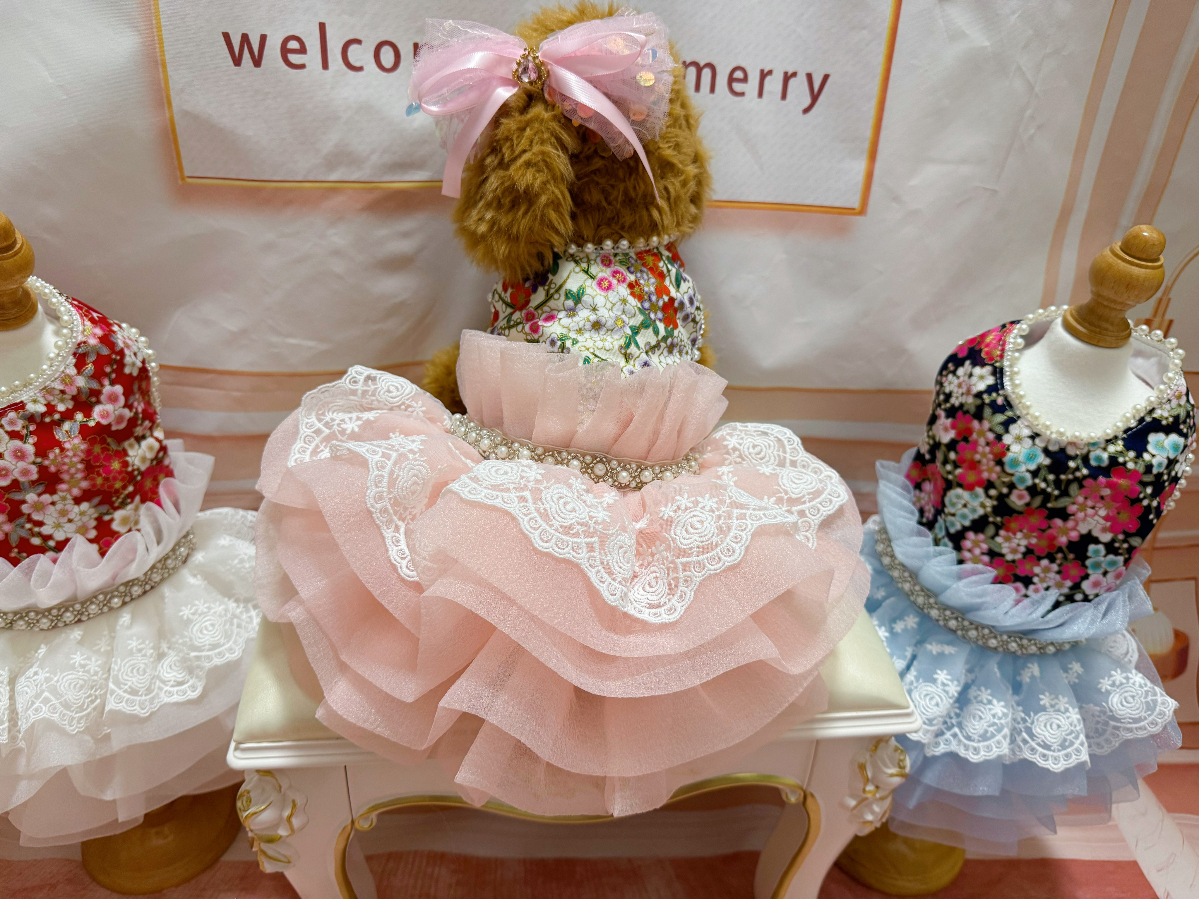 和わぁ♡ 洋風な浴衣ワンピース〜ピーチ蜜〜