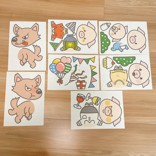 サッと逃げました パネルシアター 保育 童謡 手遊び歌 誕生会 オオカミ