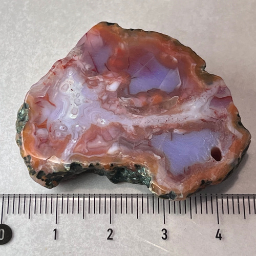 焔✧ グラフィカル レッドアゲート スライス 穴開き プレート 瑪瑙