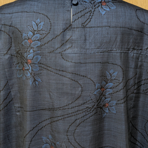 SOLD 着物リメイク ワンピース 大島紬 フリーサイズ ワンピース さら