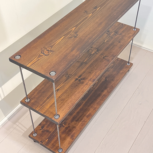 サイドボード 棚 アイアンラック アイアンシェルフ 無垢材 飾り棚 棚