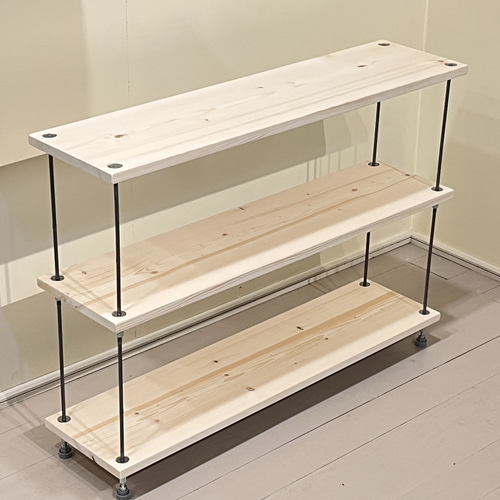 サイドボード 棚 アイアンラック アイアンシェルフ 無垢材 飾り棚 棚