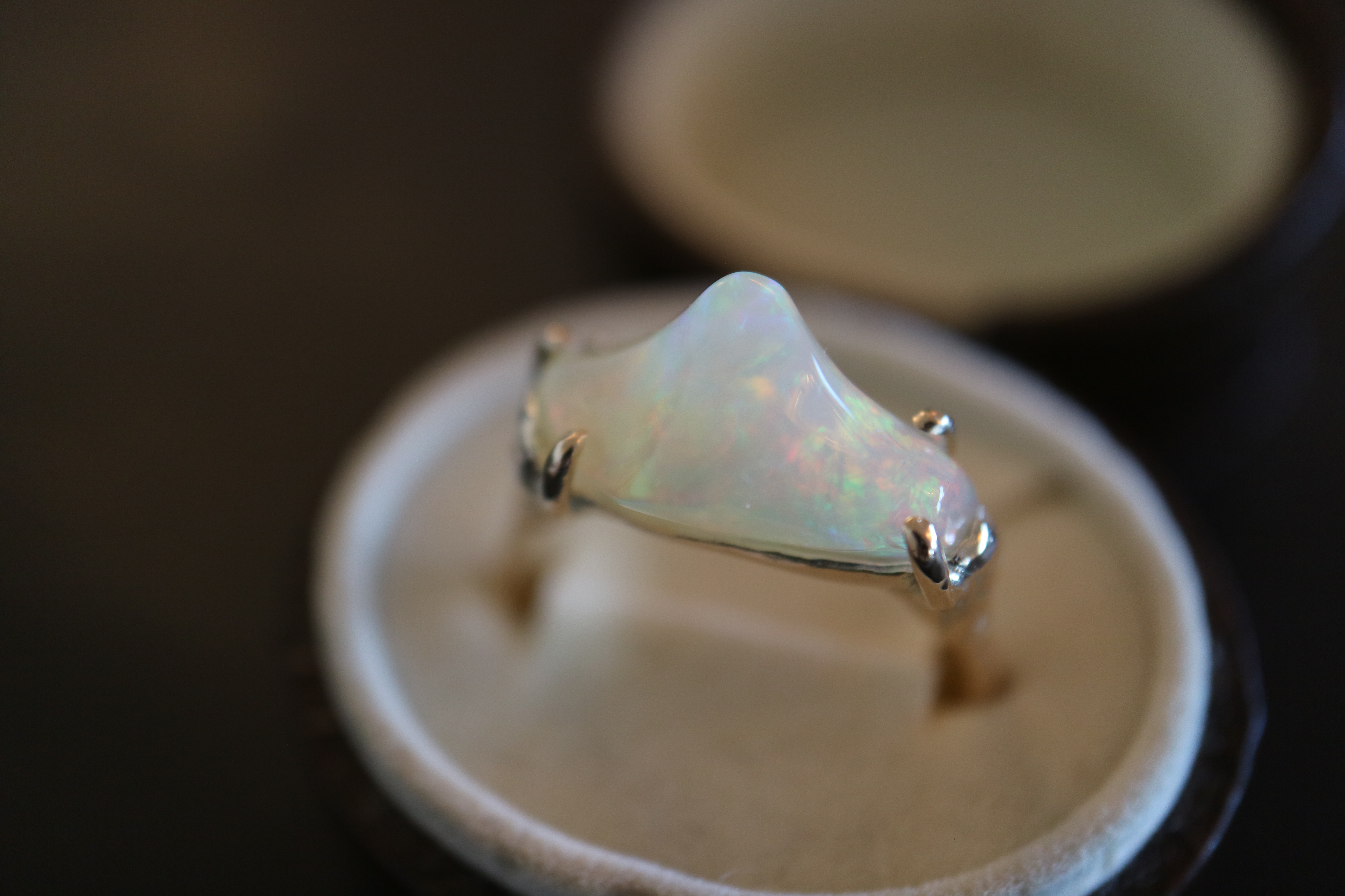 Ethiopia Opal K10リング　-shizuku-　（24R-14)