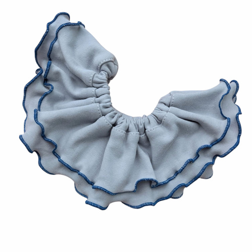 360° フリルスタイ ペールブルー✕メロウ スタイ・よだれかけ yu_yu