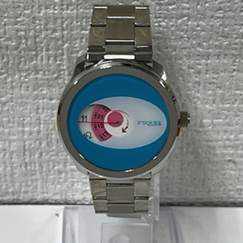 ディスクで時間を表示 昔懐かしいメタルバンド時計（YAS-48605