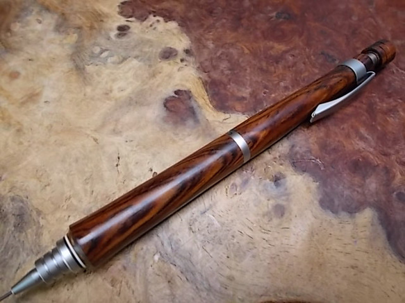 ココボロローズウッドの0.3㎜シャープペン パイロットS20改造 手作り