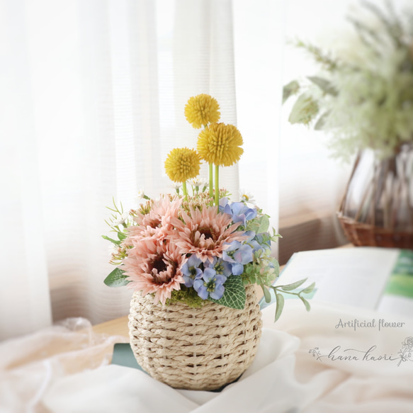 オメガ様オーダーページ　ハンドメイドしめ縄２点　仏花バラ　一合升フラワーアレンジ オメガ様オーダーページ ハンドメイドしめ縄2点 仏花バラ 一合