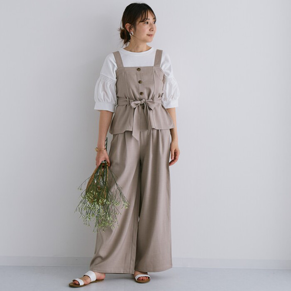 3000円OFFセール】 麻タッチ生地ベアトップウエストマーク
