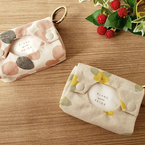 3つ持ち運べる ポケットティッシュケース 北欧 花柄 ちょうちょ柄 吊り