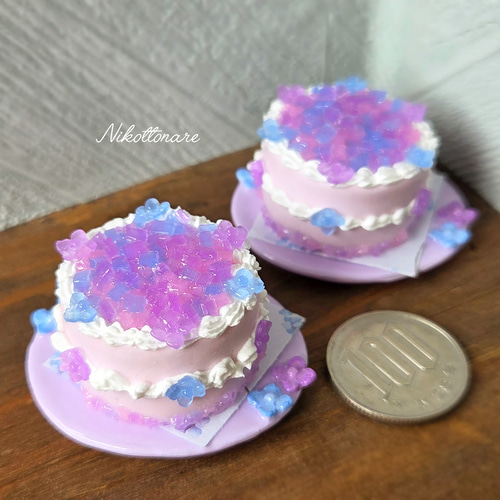 ミニチュアケーキ ミニチュア ケーキ・4個セットの通販 by にゃむざ's shop｜ラクマ