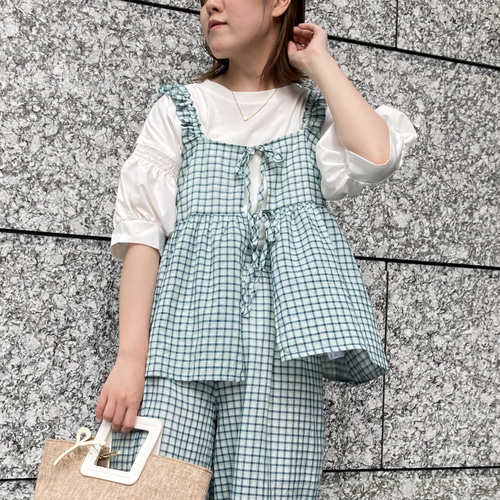 49m❣️CHANELリボンブティック1ロールXmas❣️ サンタセール！】SALE!ショートフリルスリーブ/ ツイードフレア