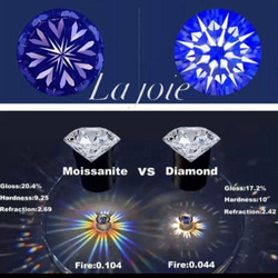 最高品質 モアサナイト 人工ダイヤモンド バンブー リング 9枚目の画像