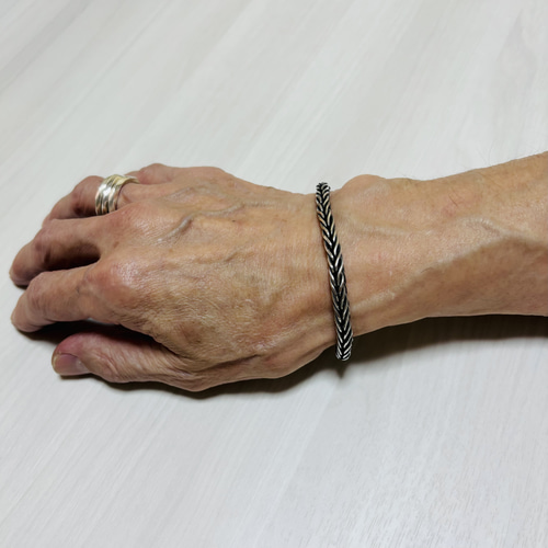 SILVER925 CROSS BRACELET/シルバー/ブレスレット cross clasp》シルバーブレスレット｜silver925・クロス留め具