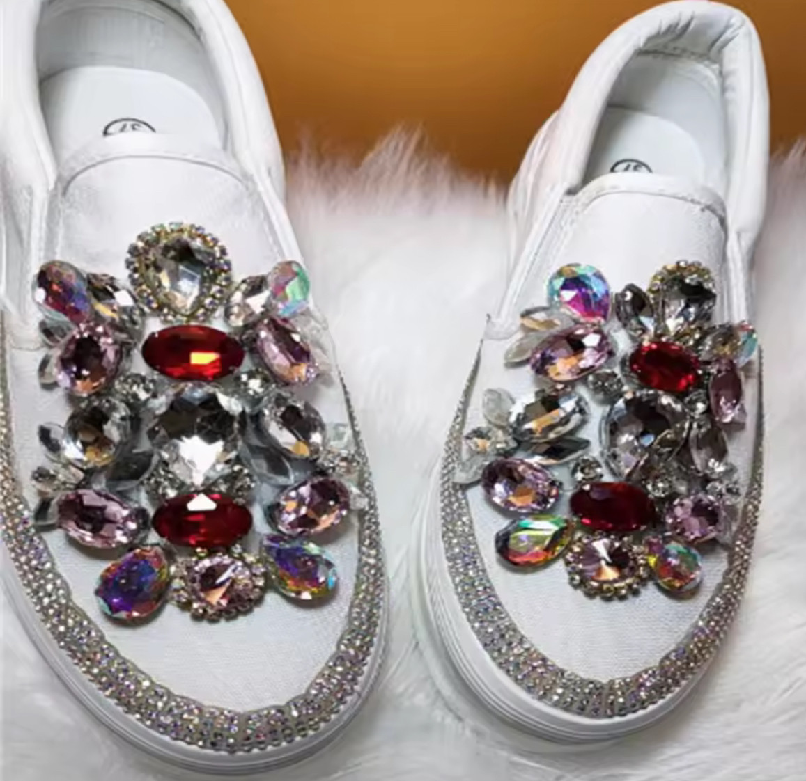 【履くアート】靴 スニーカー レディース カラフル シューズ 気分が明るく変わる靴 ストーン付き 受注生産