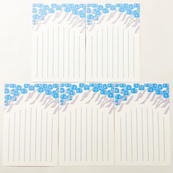 藍風鈴狐 ポストカード 5枚セット 暑中お見舞い 残暑お見舞い 夏 狛狐 狐の嫁入り 狐面 キツネ 日本 和 御朱印 1枚目の画像