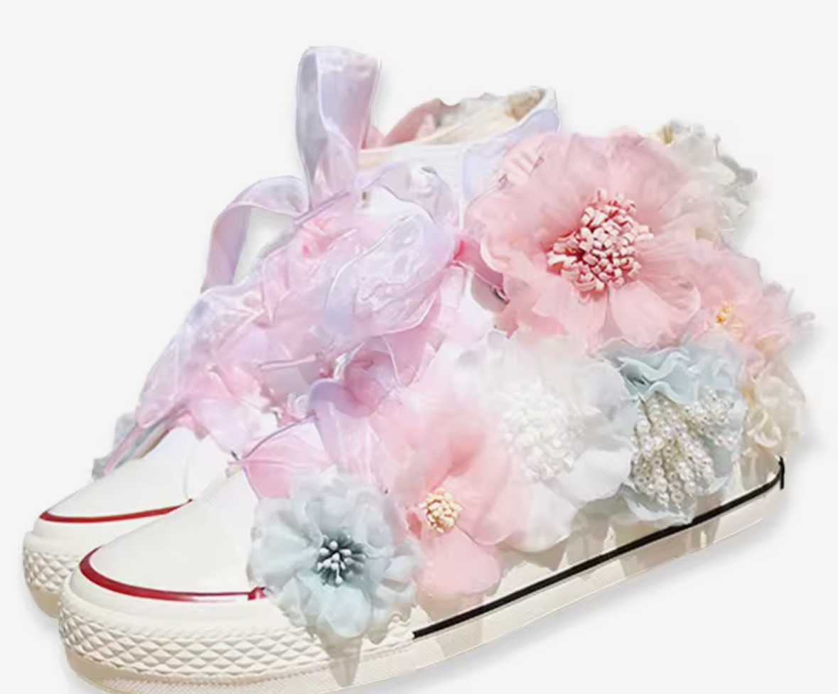 【履くアート】靴 スニーカー レディース カラフル シューズ 気分が明るく変わる靴 ストーン付き 受注生産