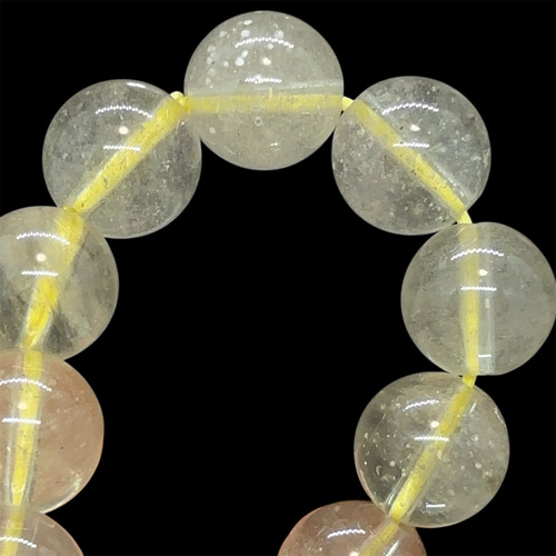 リビアングラス　鑑別書付　クリストバライト　砂入り ブレスレット　4Aランク セール】 リビアングラス 鑑別書付 クリストバライト 砂入り