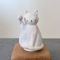 キャッツアイ 丸玉 イエロー 黄 置物 猫目石 インテリア 小物