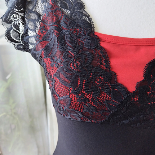 赤に黒レースでドンキホーテのキトリ♥️をイメージしたバレエ