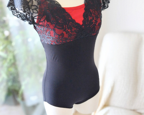赤に黒レースでドンキホーテのキトリ♥️をイメージしたバレエ