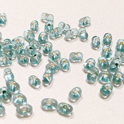 ファルファーレ ターコイズブルー 2✕4㍉ 5g ピーナッツ ビーズ パール ガラス つぶつぶ パーツ 2枚目の画像