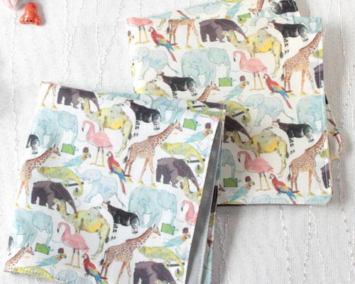 人気のアニマル柄【リバティ×ダブルガーゼ ハンカチ】《Zoo Zoo
