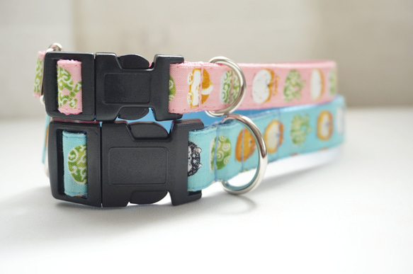 丸柴（全２色）＊犬用首輪（１５／２０ｍｍ幅）　オーダーメイド　子犬　小型犬　中型犬　しばいぬ　和柄　和風　シバ　柴犬 3枚目の画像