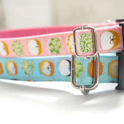 丸柴（全２色）＊犬用首輪（１５／２０ｍｍ幅）　オーダーメイド　子犬　小型犬　中型犬　しばいぬ　和柄　和風　シバ　柴犬 4枚目の画像